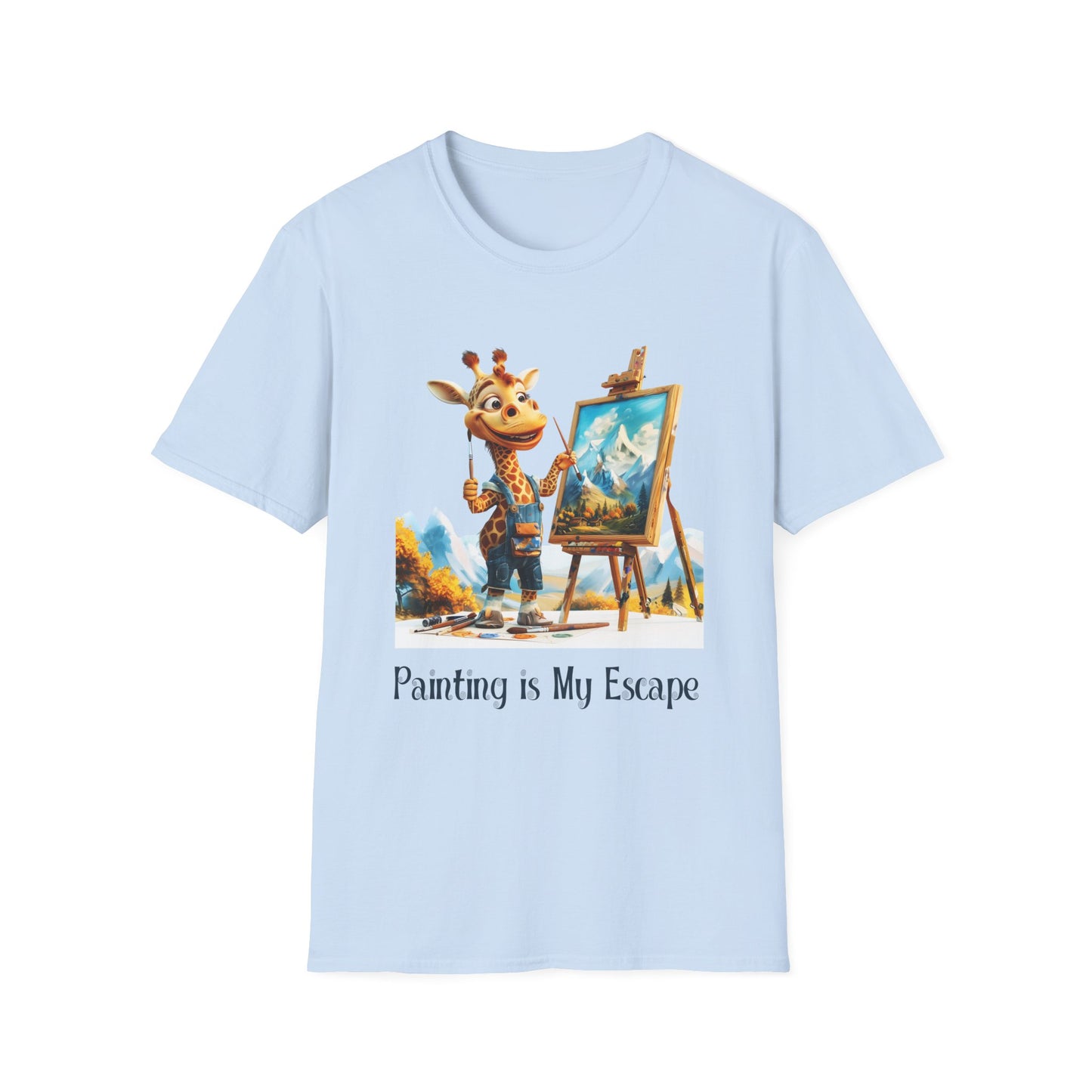 Giraffe Painter Softstyle T-Shirt