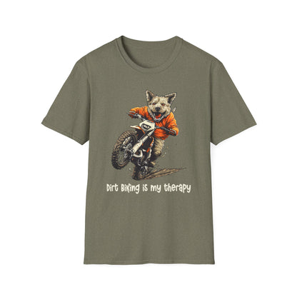 Dog Dirt Biker Softstyle T-Shirt