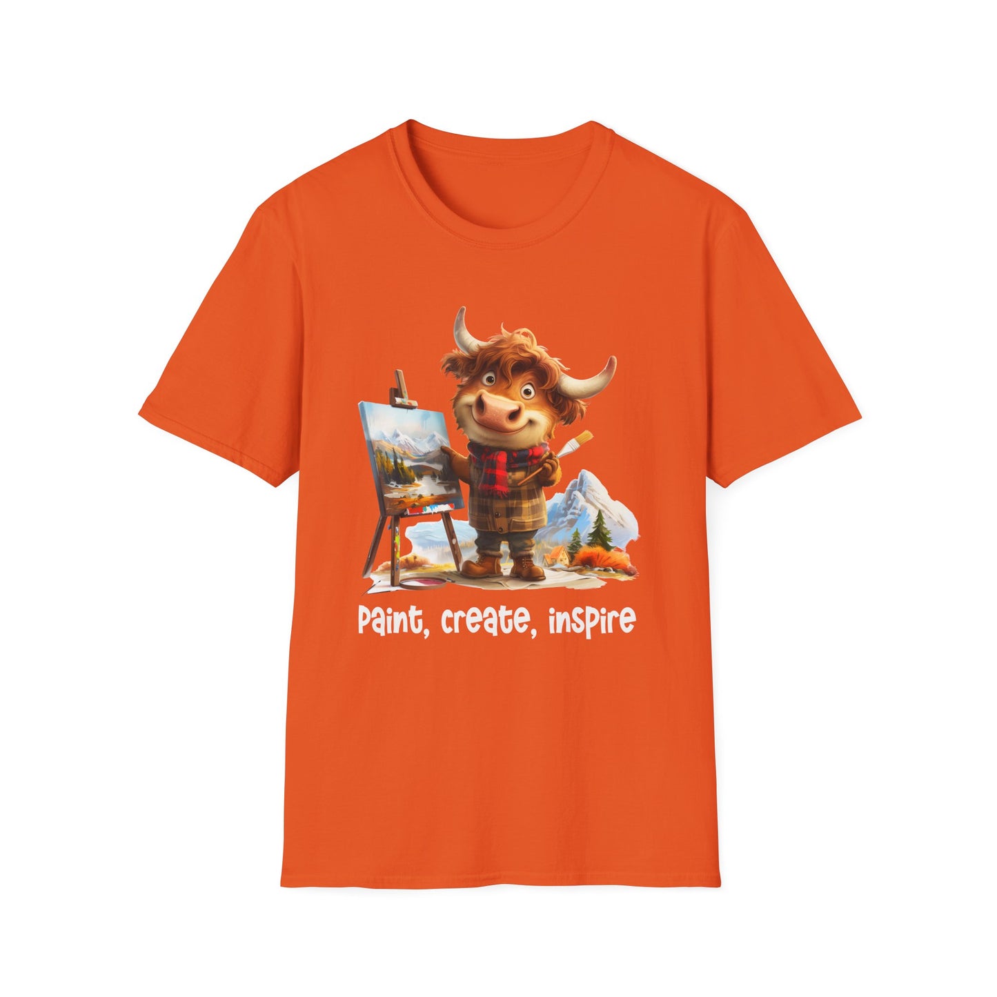 Highland Cow Artist Softstyle T-Shirt