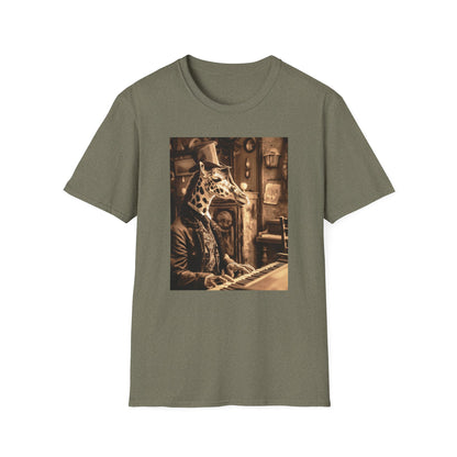 Vintage Western Giraffe Piano Softstyle T-Shirt