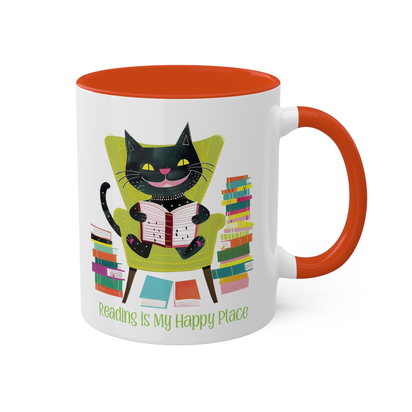 Cat Reading Mug