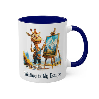 Giraffe Artist Mug