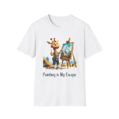 Giraffe Painter Softstyle T-Shirt