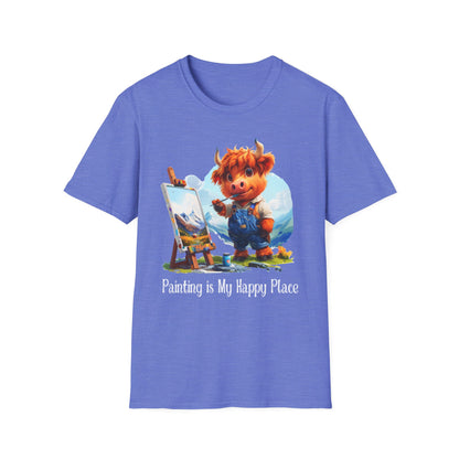 Highland Cow Artist Softstyle T-Shirt