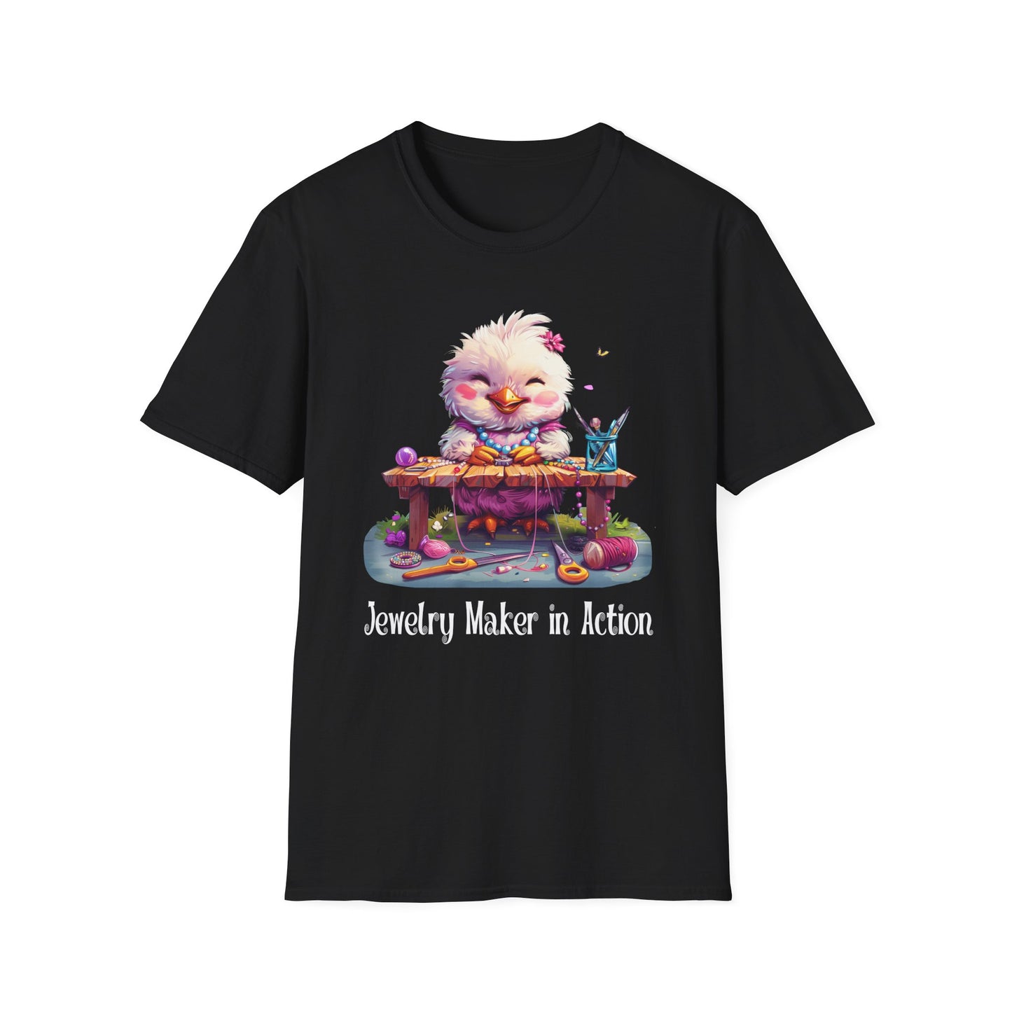 Chicken Jewelry Making Softstyle T-Shirt