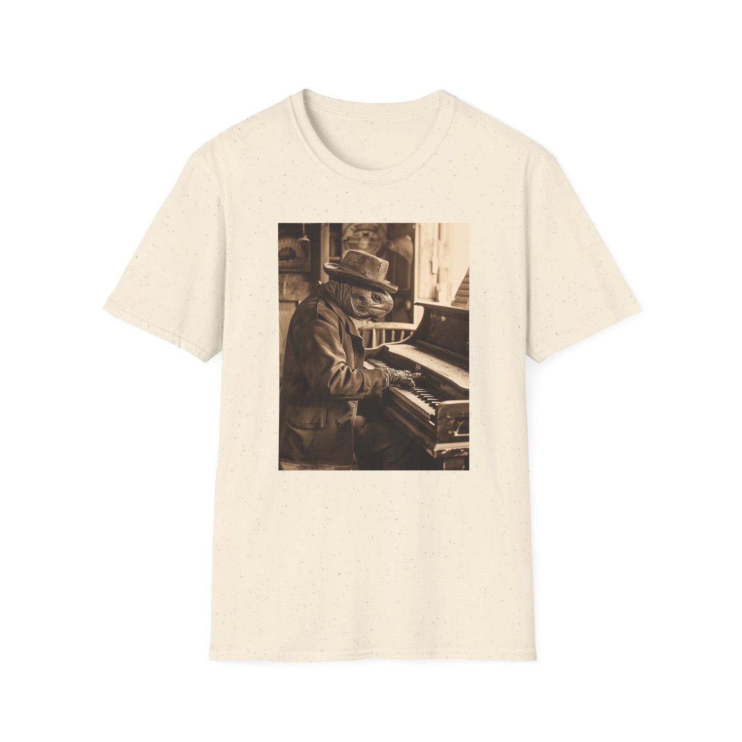 Vintage Western Turtle Piano Softstyle T-Shirt