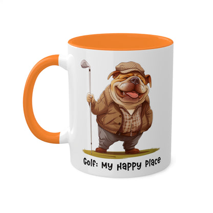 Bulldog Golfing Mug