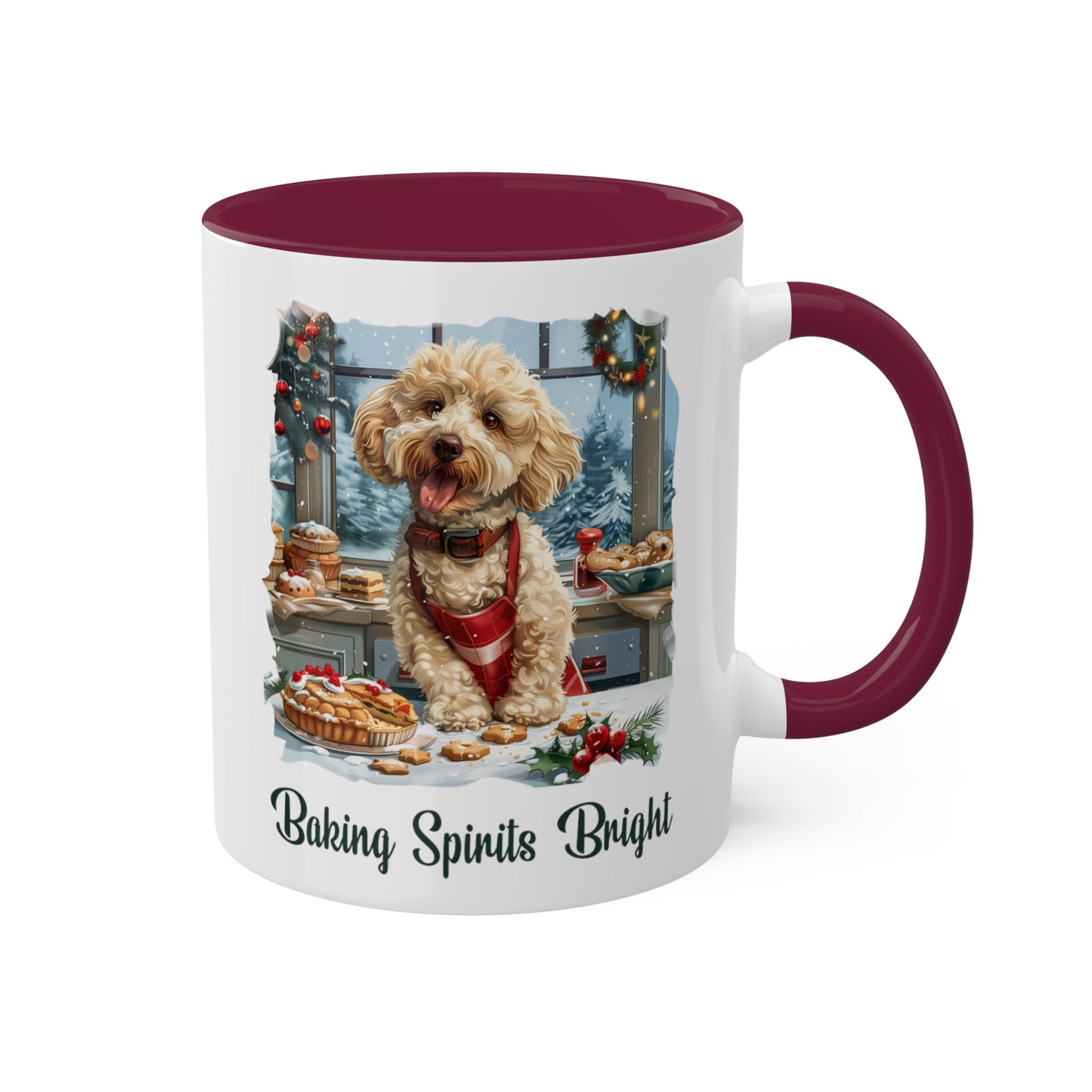 Poodle Christmas Baker Mug