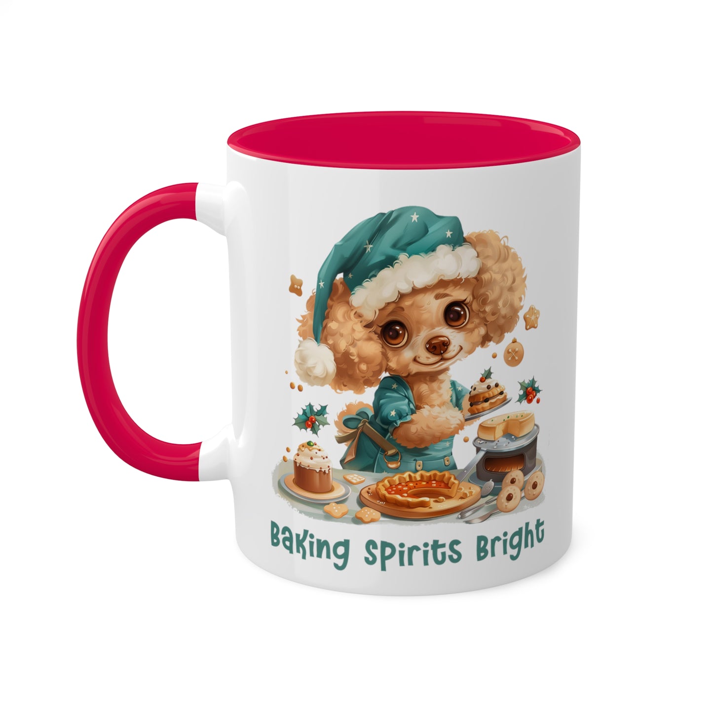 Poodle Christmas Baker Mug