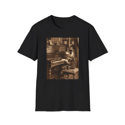 Vintage Western Australian Shepherd Dog Piano Softstyle T-Shirt