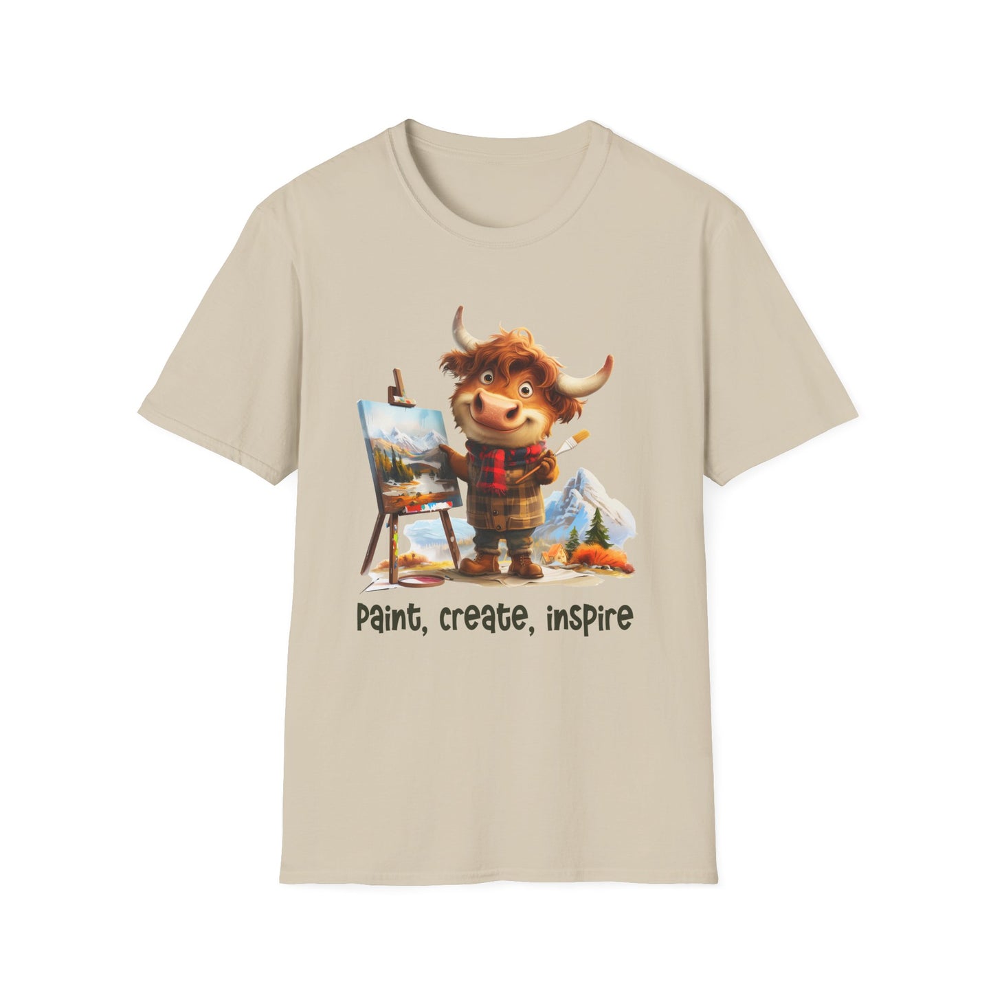 Highland Cow Artist Softstyle T-Shirt