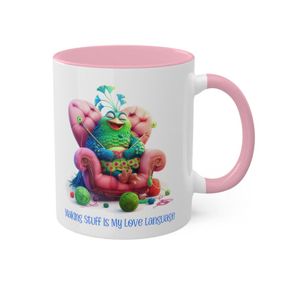 Peacock Knitter Mug