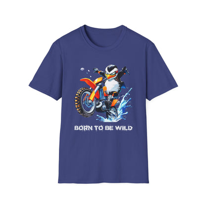 Penguin Dirt Biker Softstyle T-Shirt