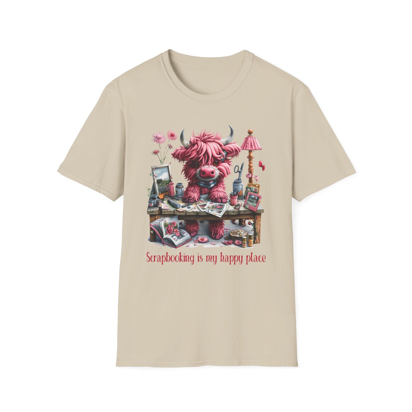 Highland Cow Scrapbooking Softstyle T-Shirt