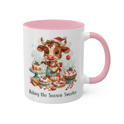 Cow Christmas Baker Mug