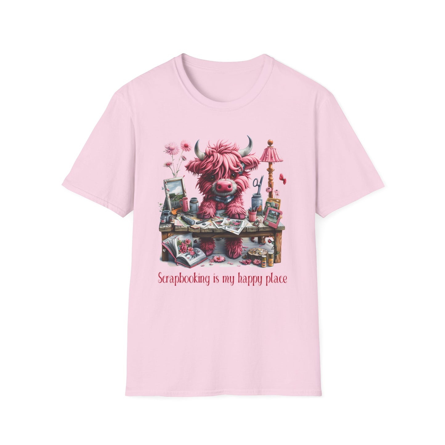 Highland Cow Scrapbooking Softstyle T-Shirt