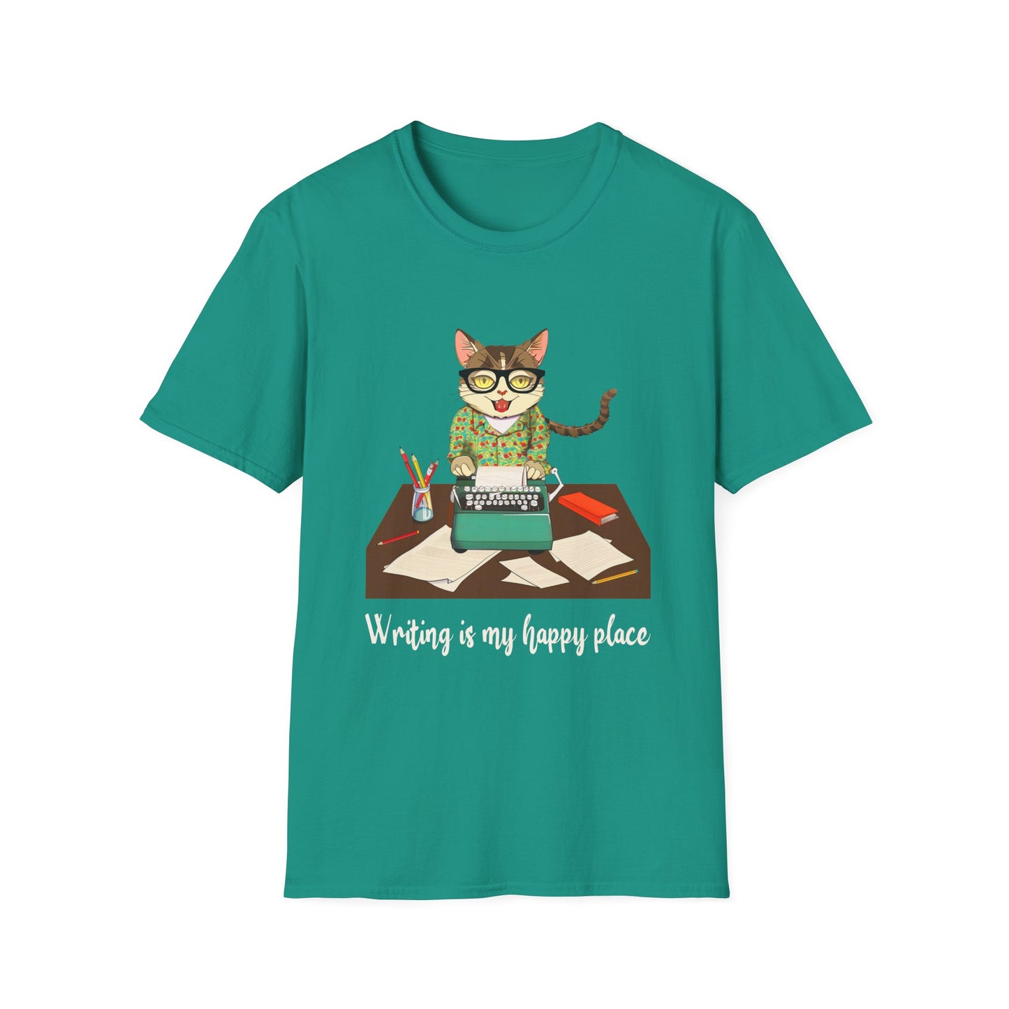 Cat Writer Softstyle T-Shirt