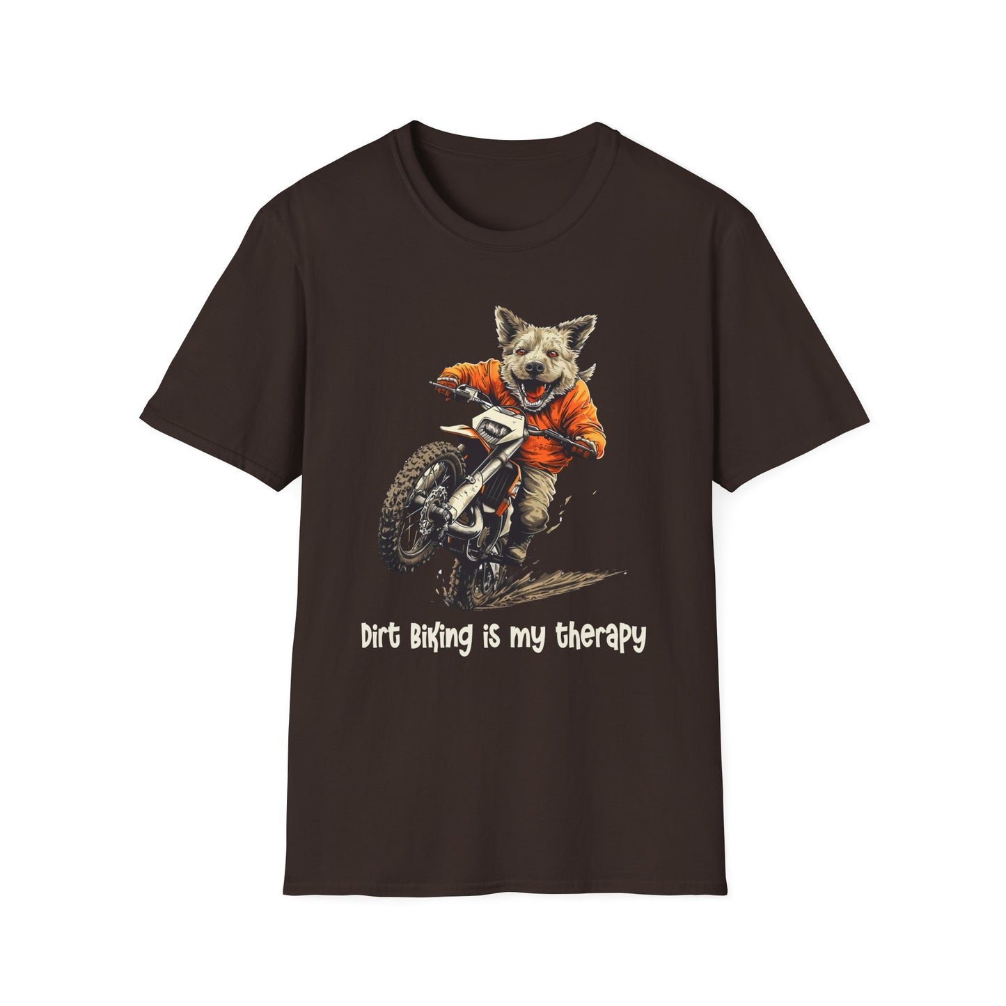 Dog Dirt Biker Softstyle T-Shirt