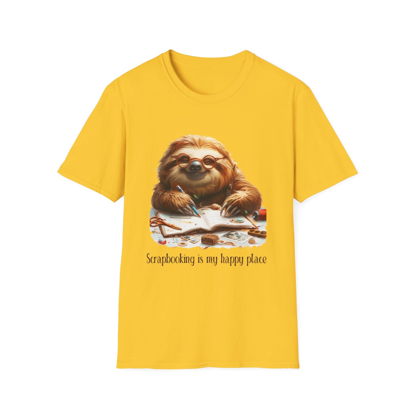 Sloth Scrapbooker Softstyle T-Shirt