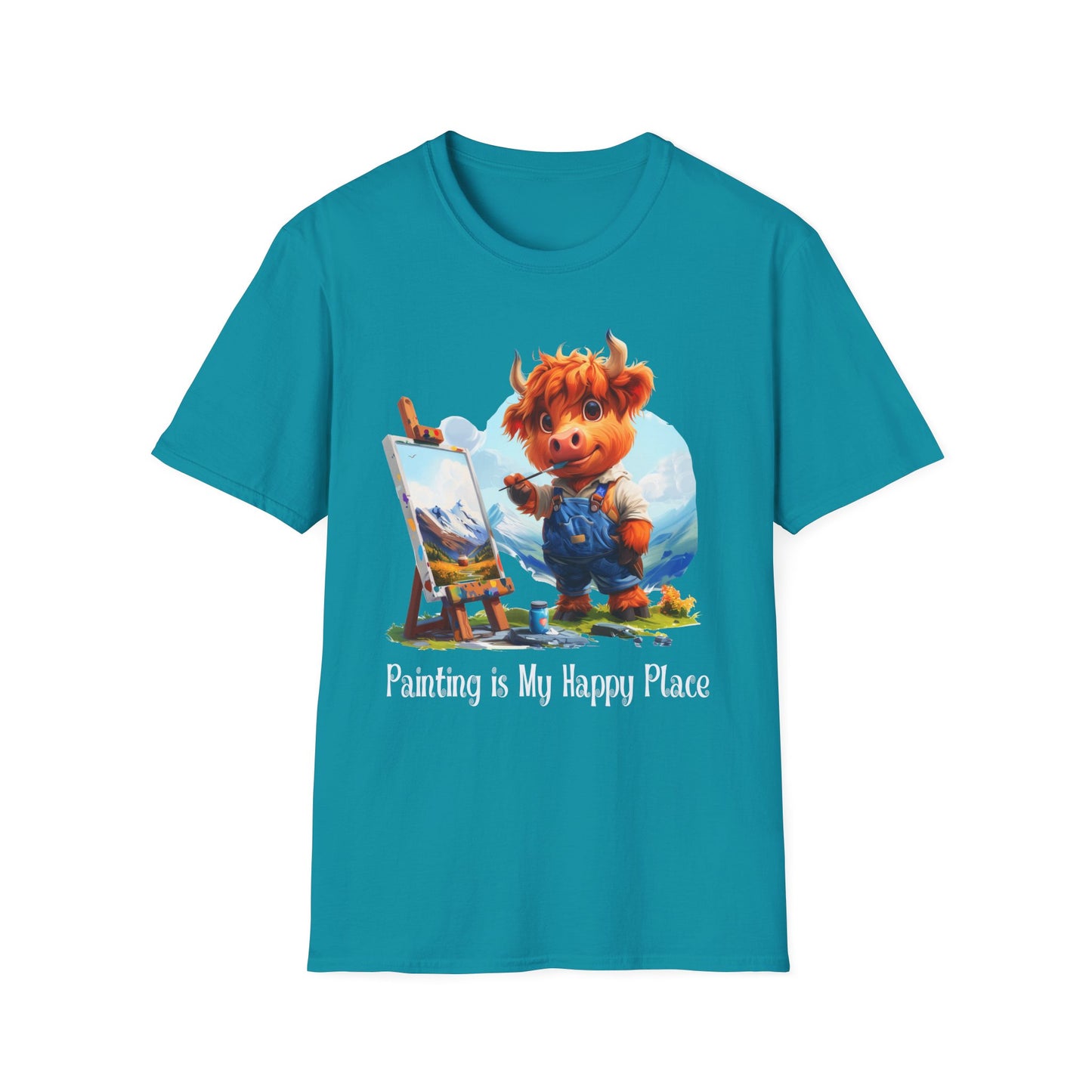 Highland Cow Artist Softstyle T-Shirt