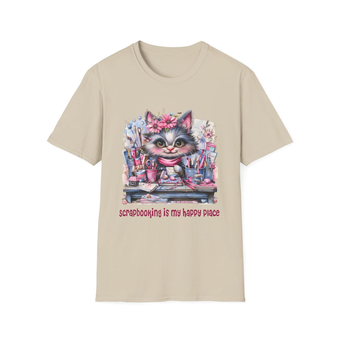 Cat Scrapbooker Softstyle T-Shirt