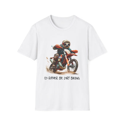 Sloth Dirt Biker Softstyle T-Shirt