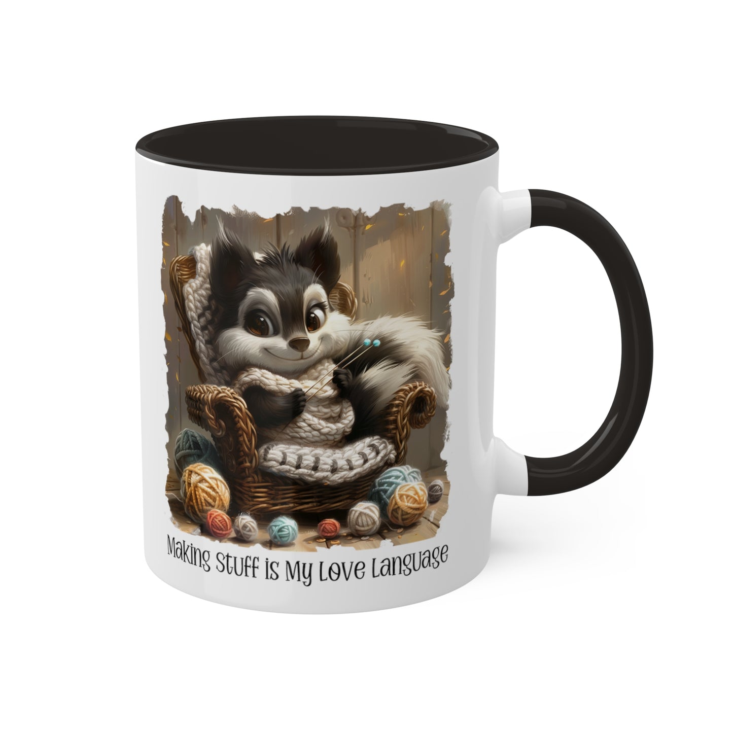 Skunk Knitter Mug