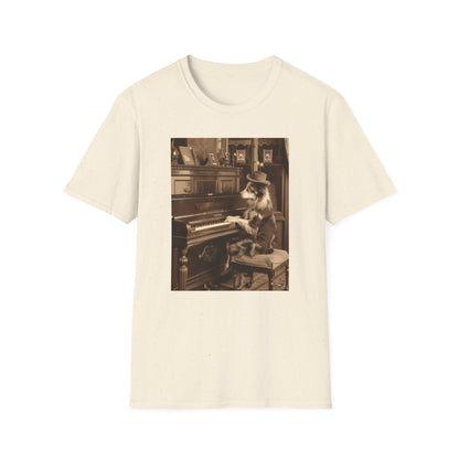 Vintage Western Australian Shepherd Dog Piano Softstyle T-Shirt