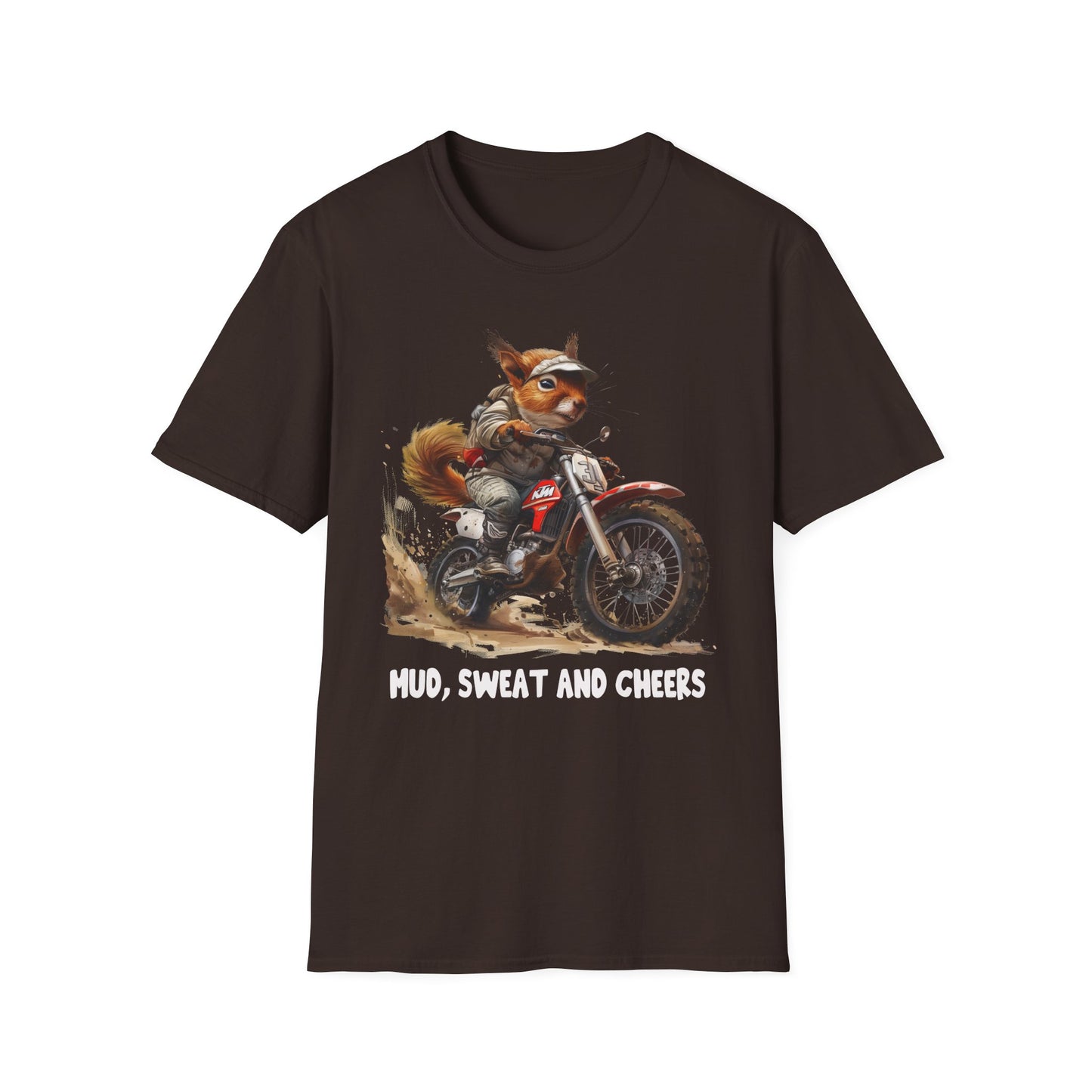 Squirrel Dirt Bike Rider Softstyle T-Shirt