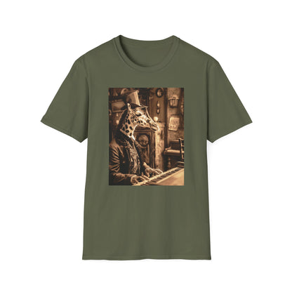 Vintage Western Giraffe Piano Softstyle T-Shirt