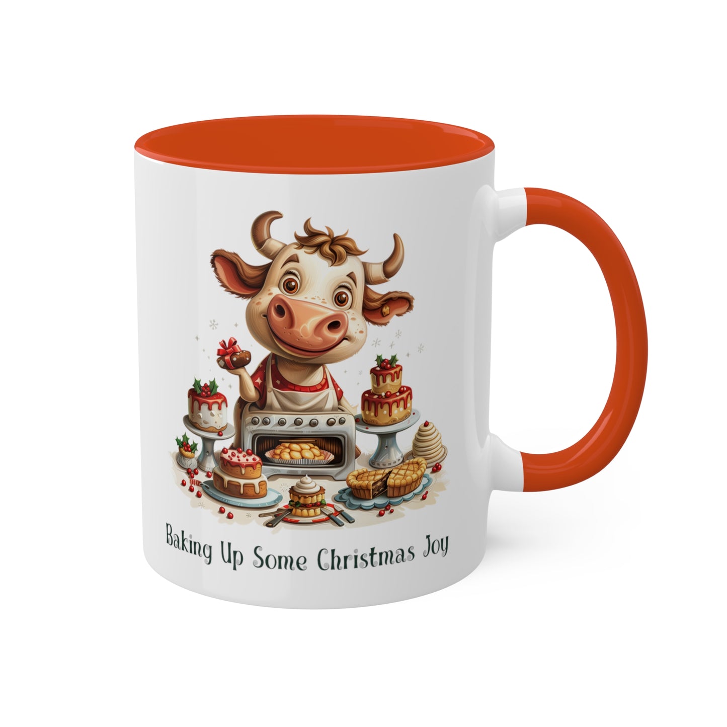 Cow Christmas Baker Mug