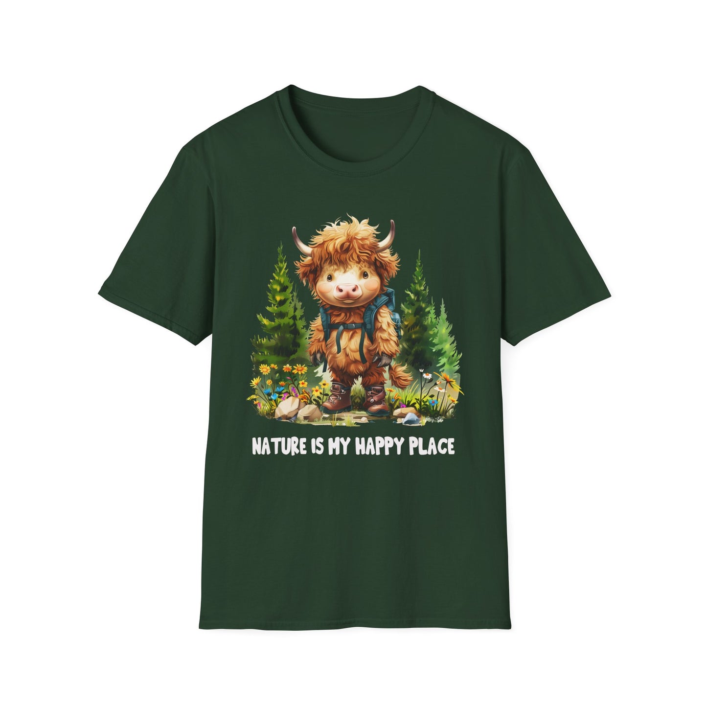 Highland Cow Hiker Softstyle T-Shirt