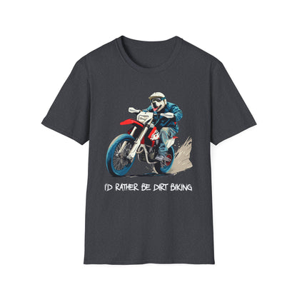 Dog Dirt Biker Softstyle T-Shirt