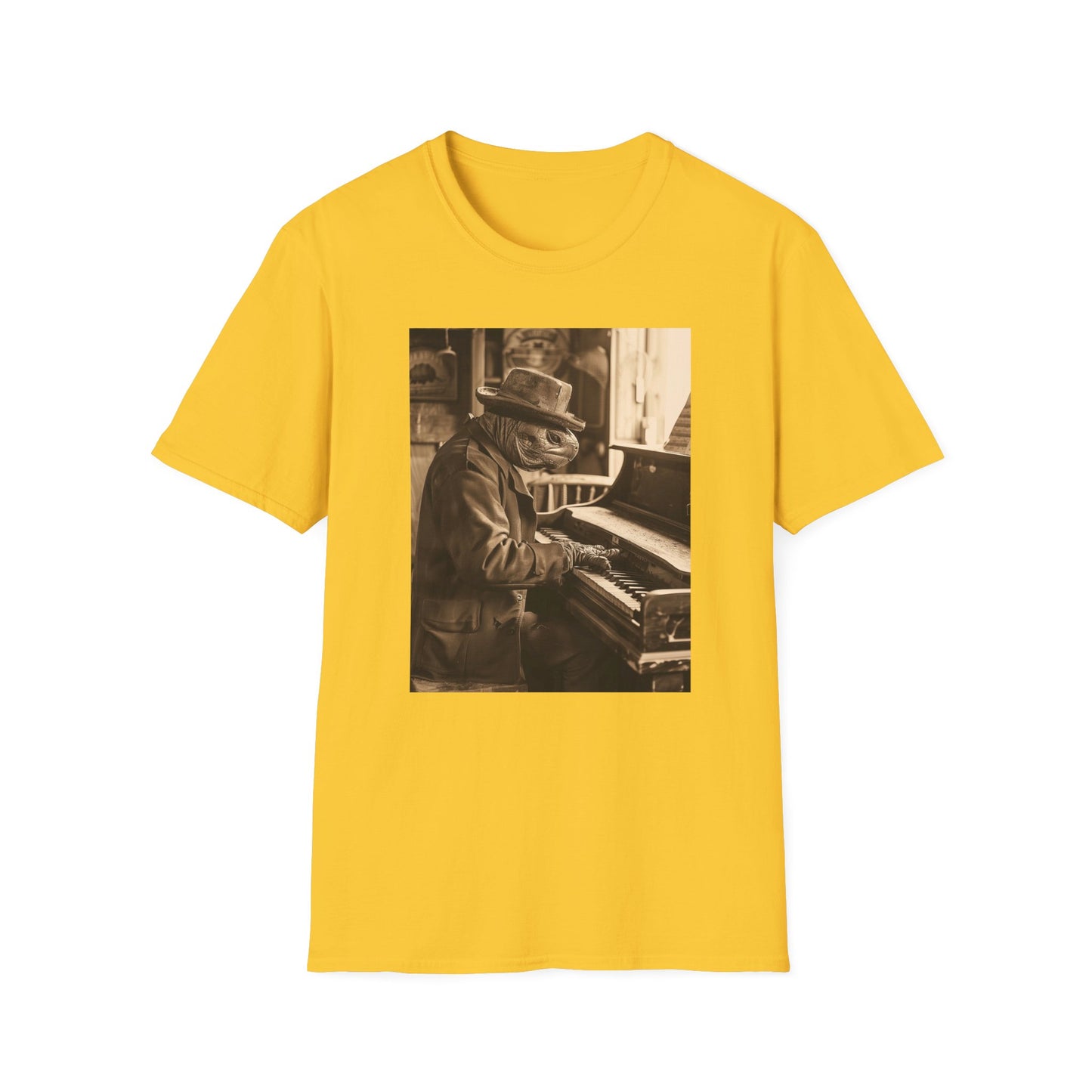 Vintage Western Turtle Piano Softstyle T-Shirt