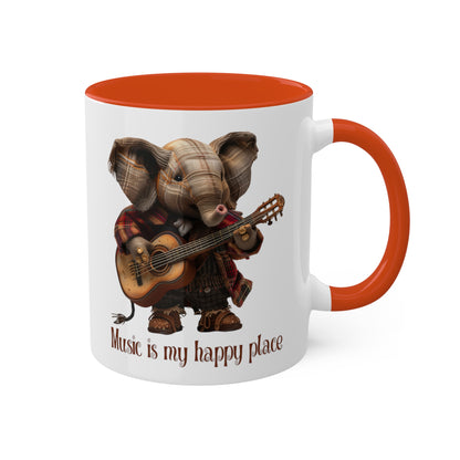 Elephant Musician Mug