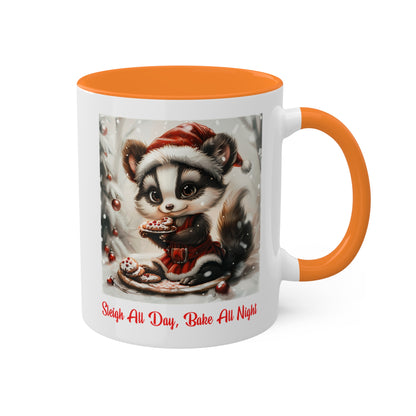 Skunk Christmas Baker Mug