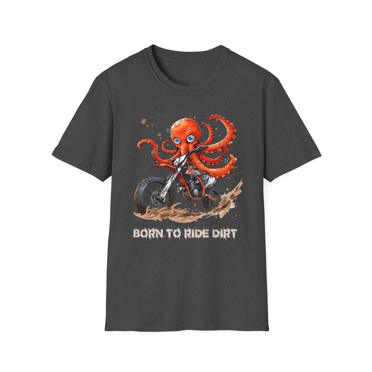 Octopus Dirt Biker Softstyle T-Shirt