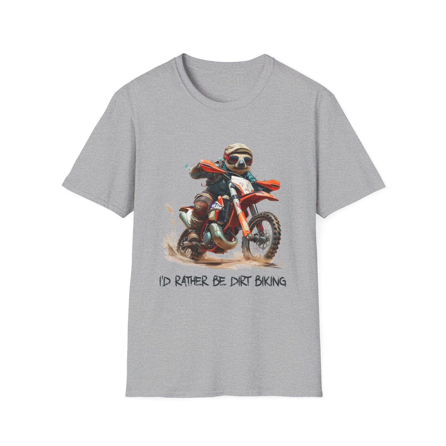 Sloth Dirt Biker Softstyle T-Shirt