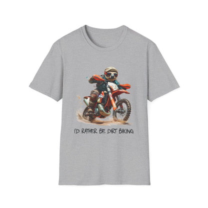 Sloth Dirt Biker Softstyle T-Shirt