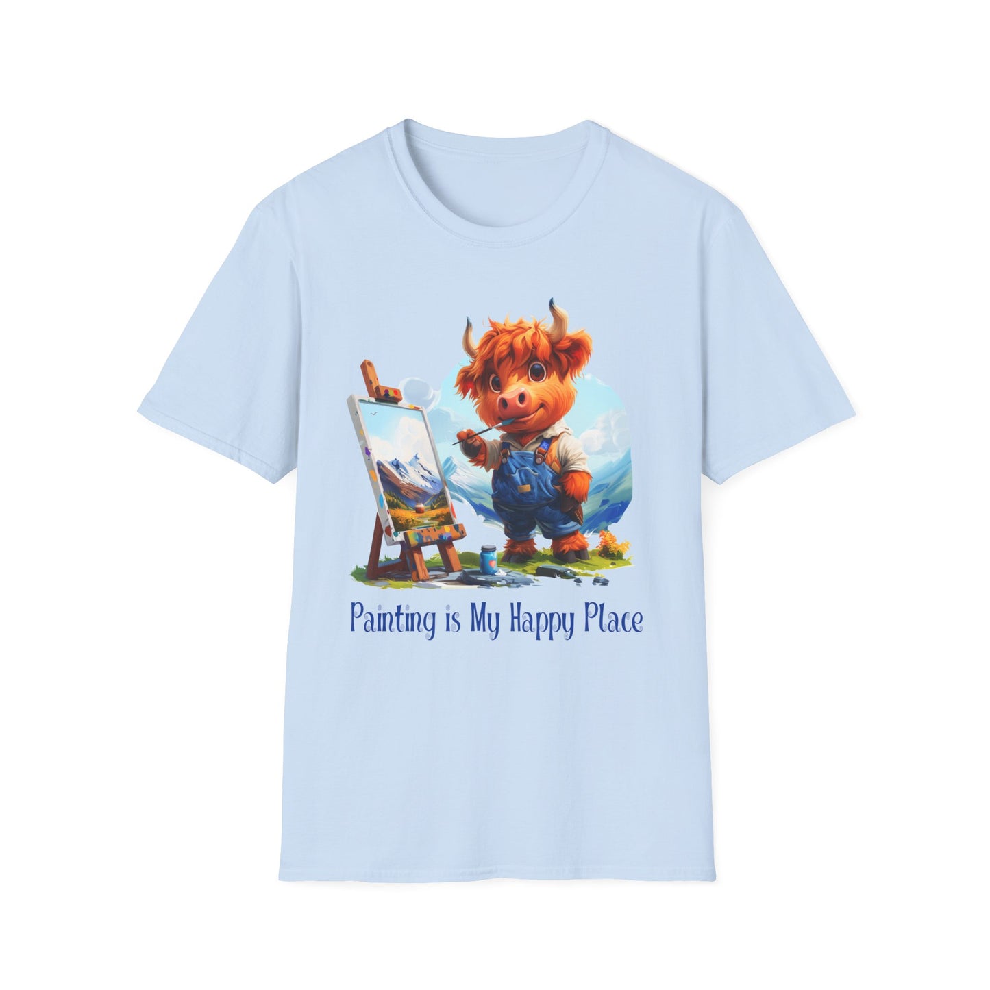 Highland Cow Artist Softstyle T-Shirt