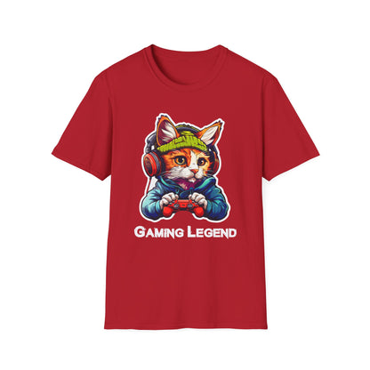 Cat Gamer Unisex Softstyle T-Shirt