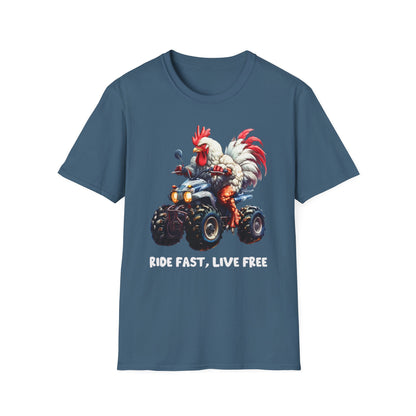 Chicken Quad Rider Softstyle T-Shirt