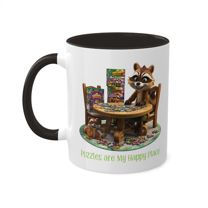 Raccoon Puzzler Mug