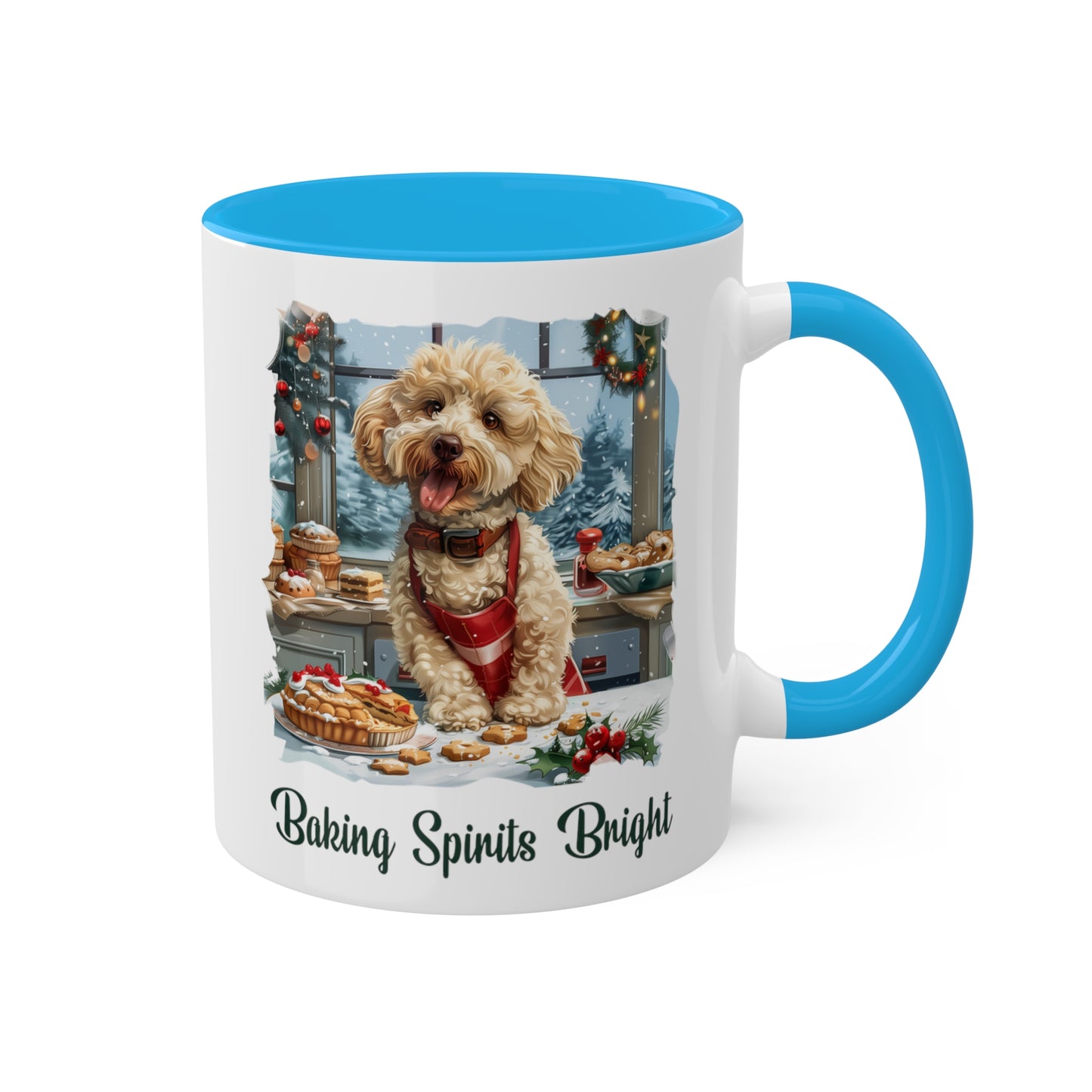 Poodle Christmas Baker Mug