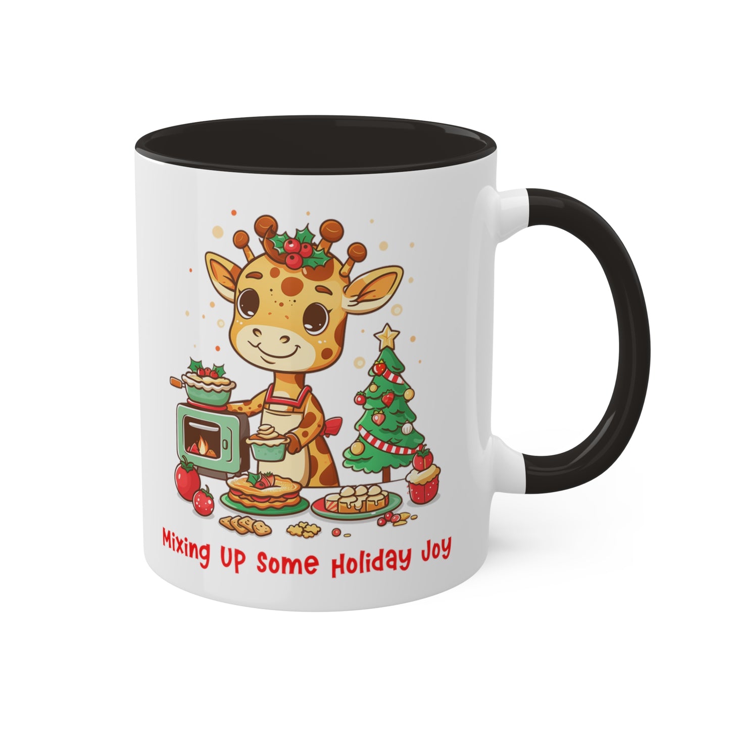 Giraffe Christmas Baker Mug