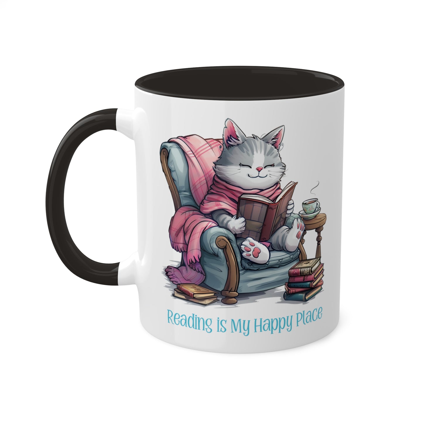 Cat Reading Mug