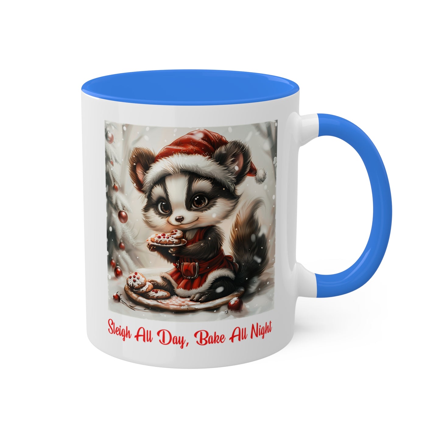 Skunk Christmas Baker Mug