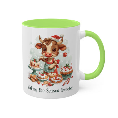 Cow Christmas Baker Mug