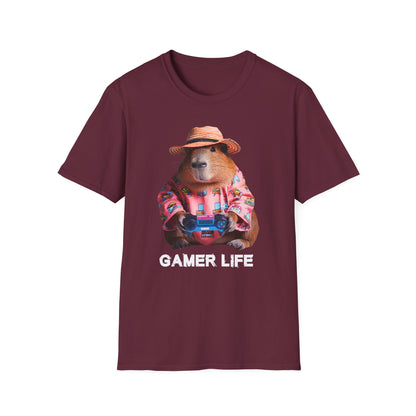 Capybara Gamer Unisex Softstyle T-Shirt