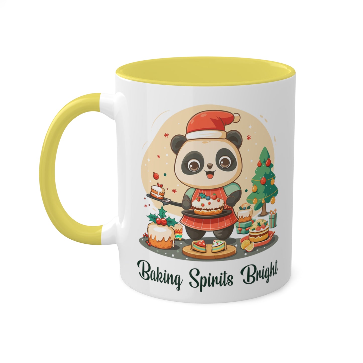 Panda Bear Christmas Baker Mug